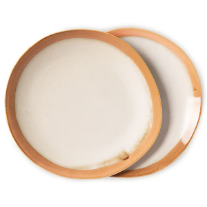 Set 2 platouri multicolore din ceramica 29 cm Earth HK Living