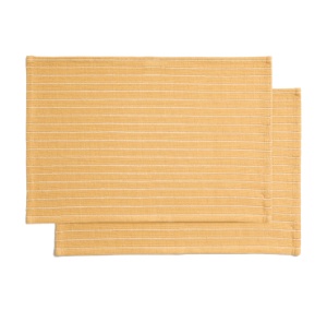 Set 2 protectii de masa galben mustar din bumbac 35x50 cm Noria Kave Home