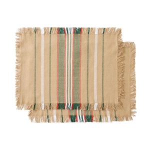 Set 2 protectii de masa verzi din bumbac 35x50 cm Davia Kave Home