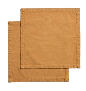 Set 2 servete galben mustar din bumbac 35x35 cm Lerava Kave Home
