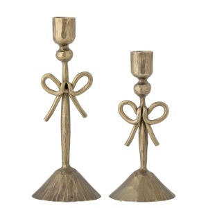 Set 2 suporturi lumanari maro alama din metal Arc Bloomingville