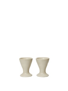 Set 2 suporturi pentru ou alb antic din ceramica Flow Ferm Living