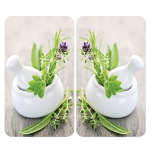 Set 2 suporturi pentru vase fierbinti multicolore din sticla Herb Garden Wenko