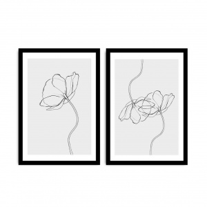 Set 2 tablouri albe/negre Cetra The Home Collection