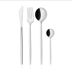 Set 24 tacamuri argintii din metal Mokka24 The Home Collection