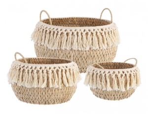 Set 3 cosuri maro din fibre naturale Alma Bizzotto