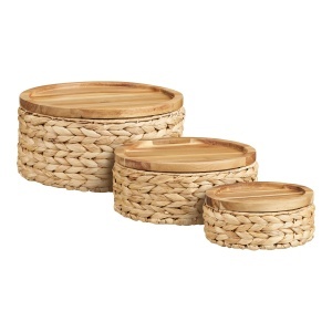Set 3 cosuri maro din fibre naturale Botofte House Nordic