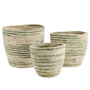 Set 3 cosuri maro/verzi din fibre naturale Killan Madam Stoltz