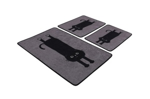 Set 3 covorase de baie multicolore din fibre sintetice Comfort v2 The Home Collection