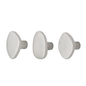 Set 3 cuiere argintii din metal Ferri Bloomingville