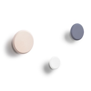 Set 3 cuiere multicolore din lemn Nadua Blue White Kave Home
