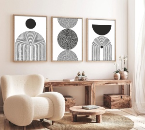 Set 3 tablouri multicolore din lemn 35x50 cm Huhu163 The Home Collection