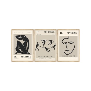 Set 3 tablouri multicolore din lemn 35x50 cm Huhu255 The Home Collection