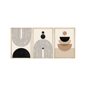 Set 3 tablouri multicolore din lemn 35x50 cm Huhu262 The Home Collection