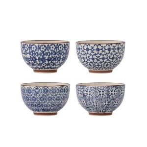 Set 4 boluri albastre din ceramica 280 ml Karine Bloomingville