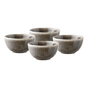 Set 4 boluri gri din ceramica 15 cm Viola House Nordic