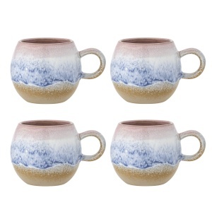Set 4 cani roz din ceramica 275 ml Paula Bloomingville