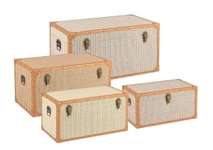 Set 4 cufere bej/maro din piele ecologica Wilfred Bizzotto