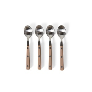 Set 4 lingurite grej din metal 70s HKliving
