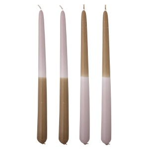 Set 4 lumanari multicolore din fibre naturale 30 cm Burma Bloomingville