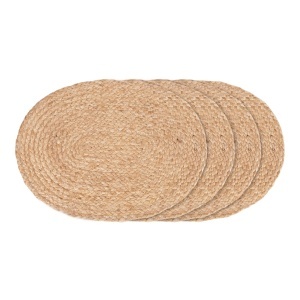 Set 4 protectii masa din fibre naturale maro 35x45 cm Bombay House Nordic