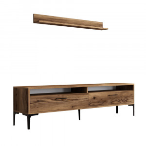 Set comoda TV si raft maro Istanbul The Home Collection