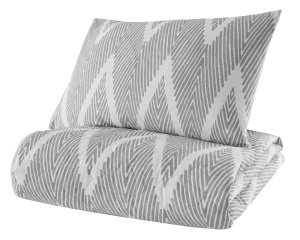 Set cuvertura gri din fibre Olivia Single The Home Collection
