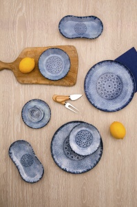 Set de masa 26 piese albastre din ceramica N25011 The Home Collection