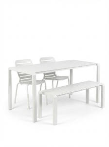 Set exterior 4 piese albe din metal Vondel Zuiver