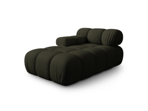 Sezlong canapea modulara verde amazon din textil pentru 1 persoana Bellis Left 3D Micadoni