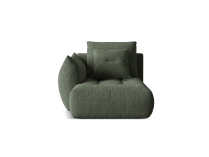 Sezlong canapea modulara verde muschi din textil pentru 1 persoana Bloom Wind Left Lounge Micadoni