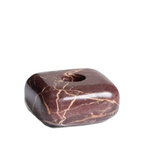 Suport pentru lumanare maro din marmura 4 cm Liren Kave Home