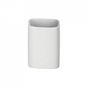 Suport pentru periuta de dinti alb din ceramica 7x9 cm Hexa Wenko