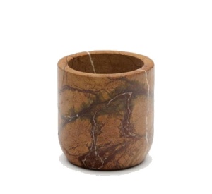 Suport pentru periuta de dinti bej din marmura 8 cm Spalsh Kave Home
