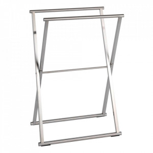 Suport prosoape pliabil argintiu din metal 54 cm Lava Wenko