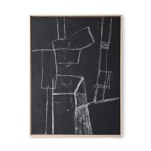 Tablou alb/negru din canvas si lemn 63x83 cm Brutalism HK Living