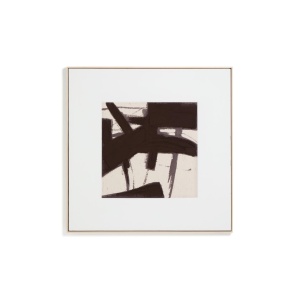 Tablou alb/negru din fibre naturale 100x100 cm Arilan Kave Home