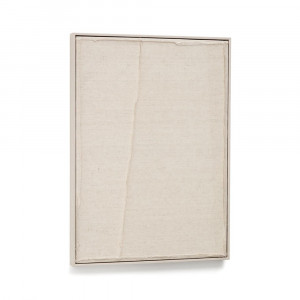 Tablou bej din fibre naturale 52x72 cm Maha Kave Home