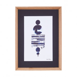 Tablou din lemn si sticla 55x40 cm Drops on a string House Doctor