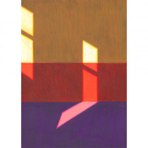 Tablou multicolor cu rama din lemn 30x40 cm Les Vacances 02 Paper Collective