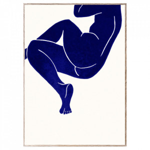 Tablou multicolor cu rama din lemn Linocut III Paper Collective