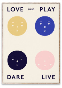 Tablou multicolor din hartie 50x70 cm Four Feelings Paper Collective
