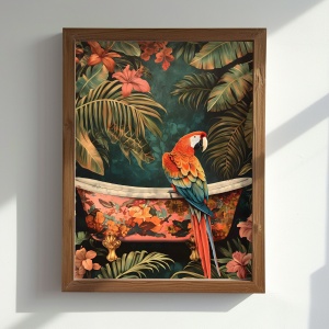 Tablou multicolor din lemn 35x47 cm AI178 The Home Collection