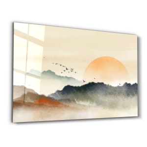 Tablou multicolor din sticla 70x110 cm CAM-5063 The Home Collection
