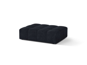 Taburet dreptunghiular albastru navy din textil 84x102 cm Jennifer Chenille Micadoni