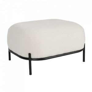 Taburet ivoriu din textil 51x66 cm Polly Teddy Quiet Object