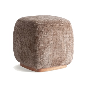 Taburet patrat grej din textil 43x43 cm Calypso Vical Home