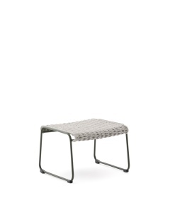 Taburet pentru picioare exterior gri/ecru din metal 54x58 cm Maurina Kave Home