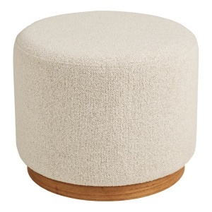 Taburet rotund bej din textil Daisy House Nordic