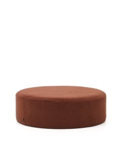 Taburet rotund maro teracota din textil 120 cm Kaeli Kave Home